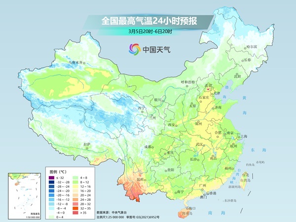 大部南方地區(qū)入春，北方多地將刷新今年來氣溫新高